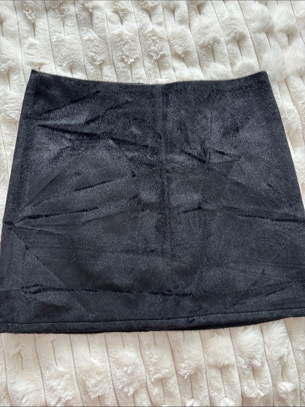 NWT Classic Black Faux-Suede Mini Skirt - Women